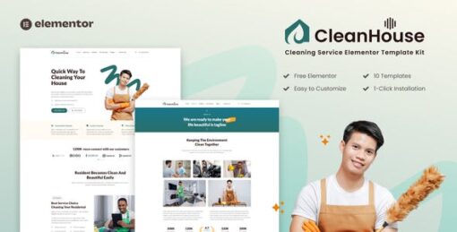CleanHouse – Cleaning Service Template Kit