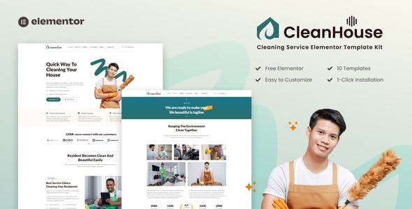 CleanHouse – Cleaning Service Template Kit CleanHouse – Cleaning Service Template Kit