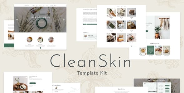 CleanSkin | Handmade Organic Soap & Natural Cosmetics Template Kit CleanSkin | Handmade Organic Soap & Natural Cosmetics Template Kit