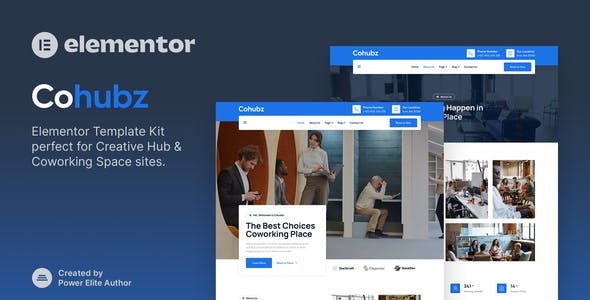 Cohubz – Creative Hub & Coworking Space Elementor Template Kit Cohubz – Creative Hub & Coworking Space Elementor Template Kit