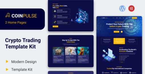 Coinpulse – Crypto Currency & Trading Elementor Template Kit