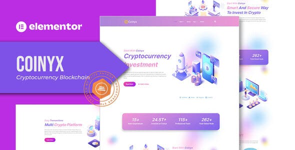Coinyx – Cryptocurrency Blockchain & Bitcoin Elementor Template Kit Coinyx – Cryptocurrency Blockchain & Bitcoin Elementor Template Kit