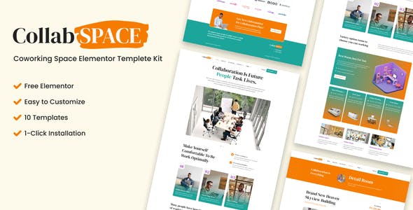 Collabspace – Coworking Space Elementor Template Kit Collabspace – Coworking Space Elementor Template Kit