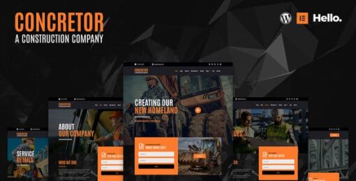Concretor – Real Estate Construction Elementor Template Kit