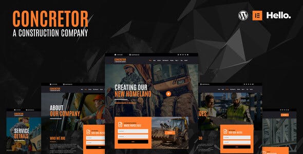 Concretor – Real Estate Construction Elementor Template Kit Concretor – Real Estate Construction Elementor Template Kit