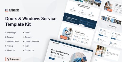 Conder | Doors & Windows Service Elementor Template Kit