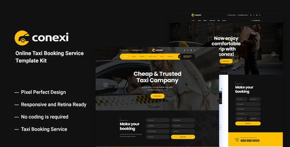 Conexi – Online Taxi Booking Service Template Kit Conexi – Online Taxi Booking Service Template Kit