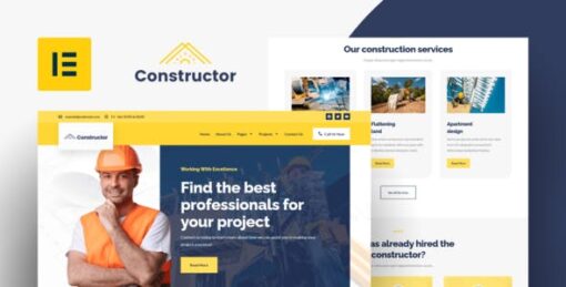 Constructor – Construction & Repair Elementor Template Kit