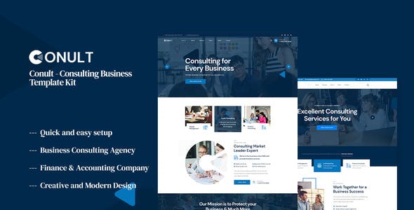 Conult – Consulting Business Elementor Template Kit Conult – Consulting Business Elementor Template Kit