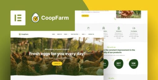 CoopFarm – Poultry Farm Elementor Template Kit
