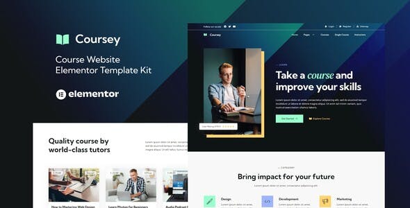 Coursey – Online Courses Elementor Template Kit Coursey – Online Courses Elementor Template Kit