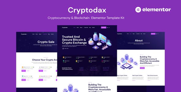 Cryptodax – Cryptocurrency & Blockchain Elementor Template Kit Cryptodax – Cryptocurrency & Blockchain Elementor Template Kit