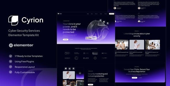 Cyrion – Cyber Security Services Elementor Template Kit Cyrion – Cyber Security Services Elementor Template Kit