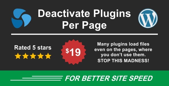 Deactivate Plugins per Page Deactivate Plugins per Page