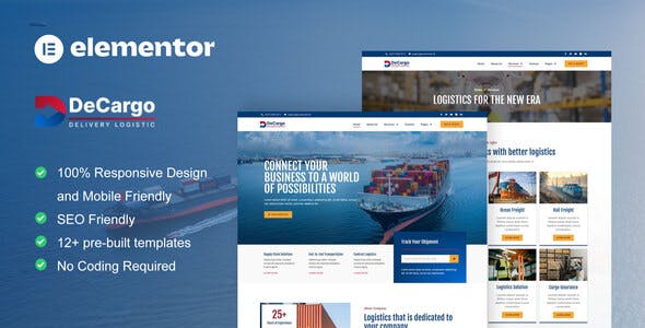 DeCargo – Logistics & Transportation Services Elementor Template Kit DeCargo – Logistics & Transportation Services Elementor Template Kit