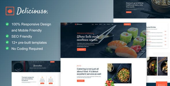 Deliciouso – Catering & Restaurant Elementor Template Kit Deliciouso – Catering & Restaurant Elementor Template Kit
