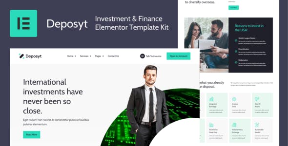 Deposyt – Investment & Finance Elementor Template Kit Deposyt – Investment & Finance Elementor Template Kit