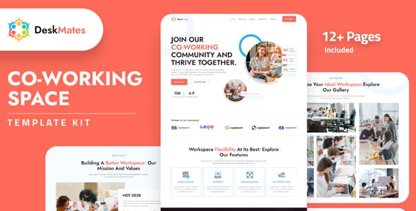 Deskmates – Coworking Space Elementor Template Kit Deskmates – Coworking Space Elementor Template Kit