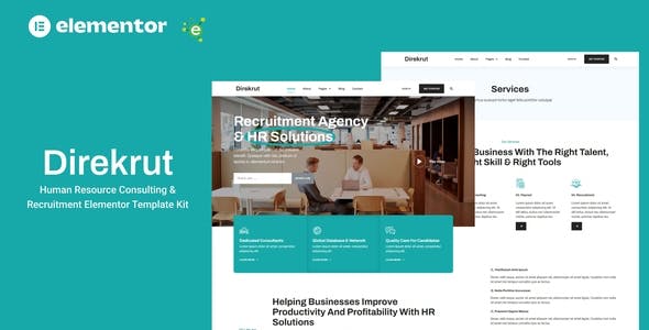 Direkrut – Human Resource Consulting and Recruitment Elementor Template Kit Direkrut – Human Resource Consulting and Recruitment Elementor Template Kit