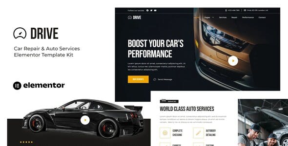 Drive – Car Repair & Auto Service Elementor Template Kit Drive – Car Repair & Auto Service Elementor Template Kit