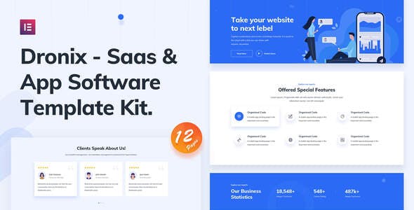 Dronix – SaaS & Startup Elementor Template Kit Dronix – SaaS & Startup Elementor Template Kit