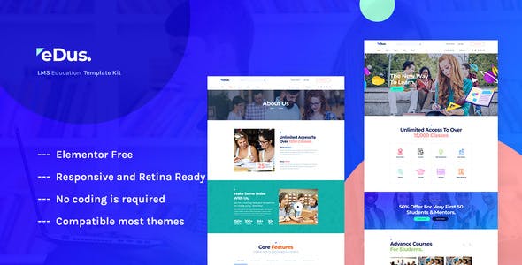 Edus – Online Education Elementor Template Kit Edus – Online Education Elementor Template Kit