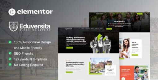 Eduversita – University & College Elementor Template Kit