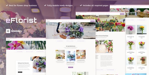 eFlorist – Flower Boutique & Decoration Elementor Template Kit eFlorist – Flower Boutique & Decoration Elementor Template Kit