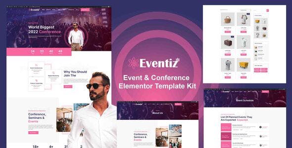 Eventiz – Event & Conference Elementor Pro Template Kit Eventiz – Event & Conference Elementor Pro Template Kit