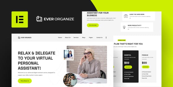 Ever Organize – Personal Assistant Elementor Template Kit Ever Organize – Personal Assistant Elementor Template Kit