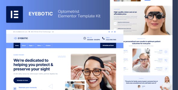 EyeBotic – Optometrist Elementor Template Kit EyeBotic – Optometrist Elementor Template Kit
