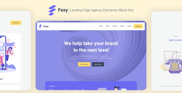 Fexy – Agency Landing Page Elementor Block Kit Fexy – Agency Landing Page Elementor Block Kit