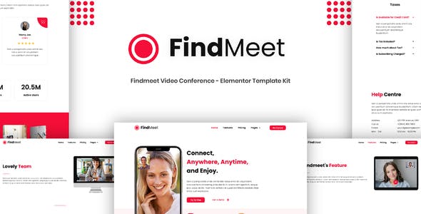 Findmeet – Video Conference Elementor Template Kit Findmeet – Video Conference Elementor Template Kit