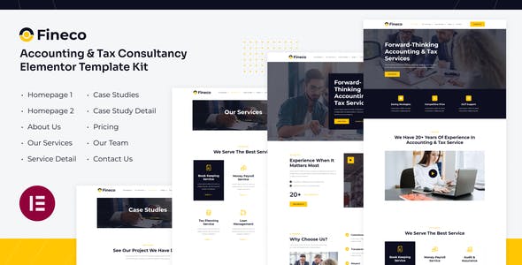 Fineco | Accounting & Tax Consultancy Services Elementor Template Kit Fineco | Accounting & Tax Consultancy Services Elementor Template Kit
