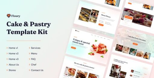 Floury | Cake & Pastry Elementor Template Kit