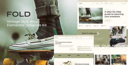 Fold – Vintage Style Blog Elementor Template Kit