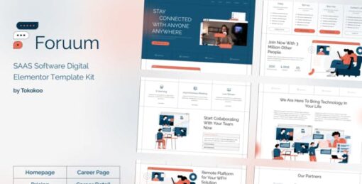 Foruum | SaaS & Software Startup Elementor Template Kit