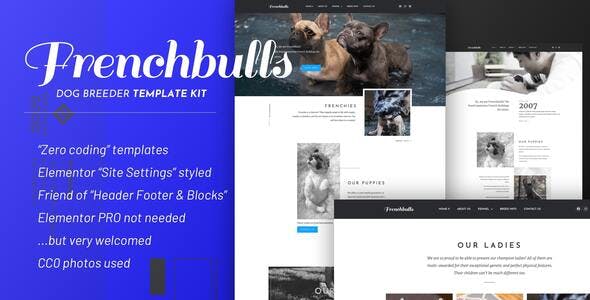 Frenchbulls – Dog Breeder Elementor Template Kit Frenchbulls – Dog Breeder Elementor Template Kit