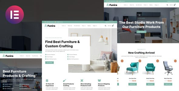 Funira – Custom Craft Furniture Elementor Template Kit Funira – Custom Craft Furniture Elementor Template Kit