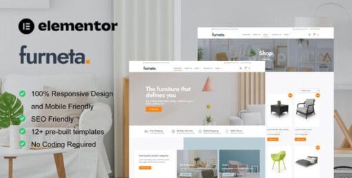 Furneta – Furniture Shop Elementor Template Kit