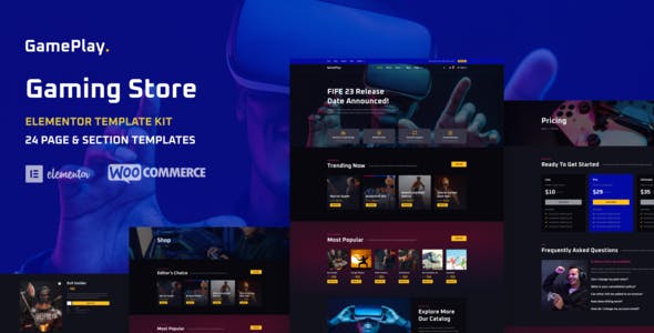 GamePlay – Video Game Store Elementor Template Kit GamePlay – Video Game Store Elementor Template Kit