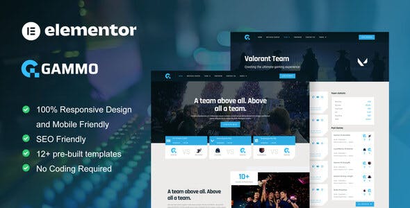 Gammo – Esports Team & Gaming Elementor Pro Template Kit Gammo – Esports Team & Gaming Elementor Pro Template Kit