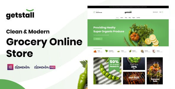 Getstall – Grocery Store Elementor Template Kit Getstall – Grocery Store Elementor Template Kit