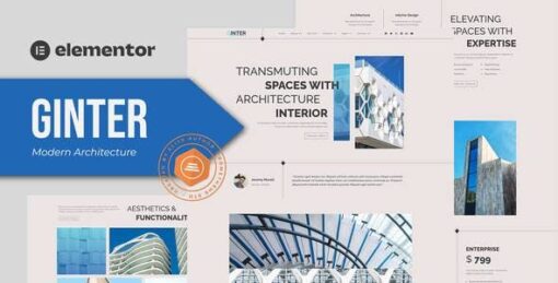 Ginter – Modern Architecture Elementor Template Kit