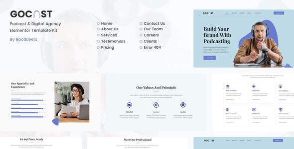 Gocast – Podcast & Digital Agency Template Kit Gocast – Podcast & Digital Agency Template Kit