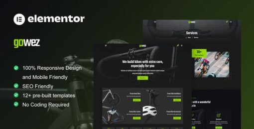 Gowez – WooCommerce Bike Shop & Bike Service Elementor Template Kit