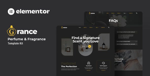 Grance – Perfume & Fragrance Elementor Template Kit Grance – Perfume & Fragrance Elementor Template Kit