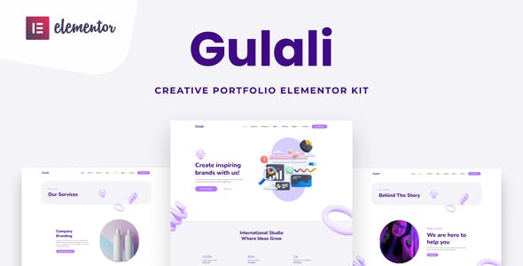 Gulali – Creative Portfolio Elementor Template Kit Gulali – Creative Portfolio Elementor Template Kit
