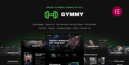 Gymmy – Fitness & Gym Elementor Template Kit