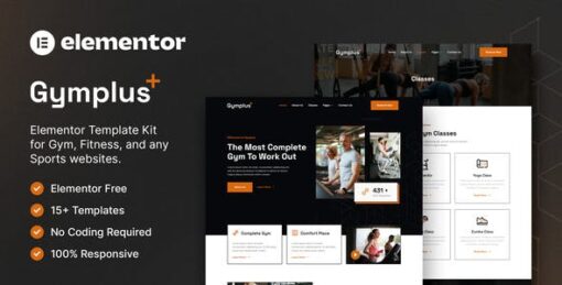 Gymplus – Gym & Fitness Elementor Template Kit